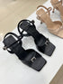 Square Toe Ankle Straps Heels
